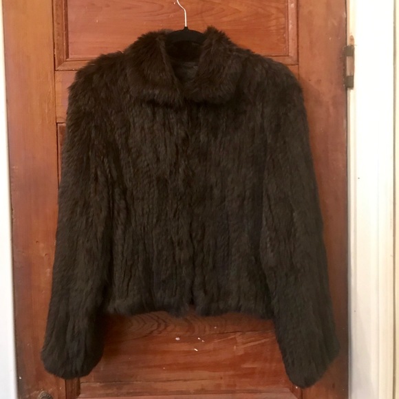 Adrienne Landau Jackets & Blazers - ADRIENNE LANDAU- Brown Rabbit Fur JACKET SIZE M